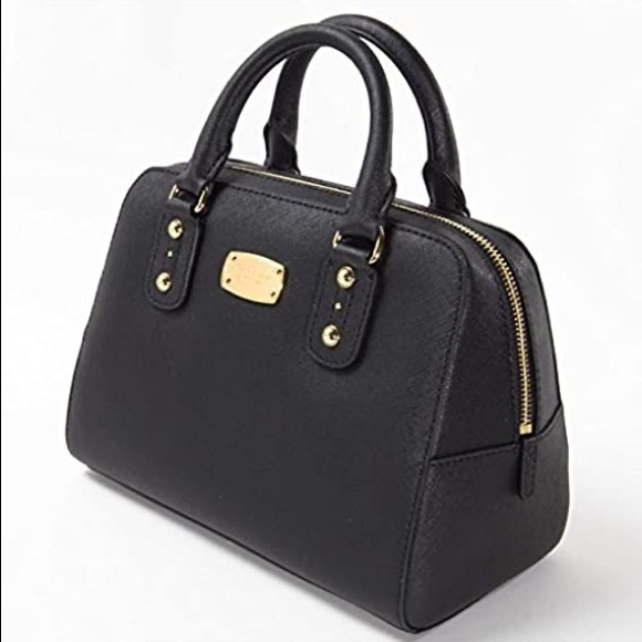 Michael Kors Handbags - SOLD Michael Kors Rounded Black Saffiano Purse